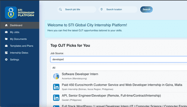 Web-Based Internship Platform for STI College Global City