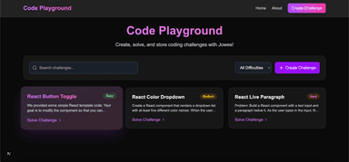 Jowes' Code Playground